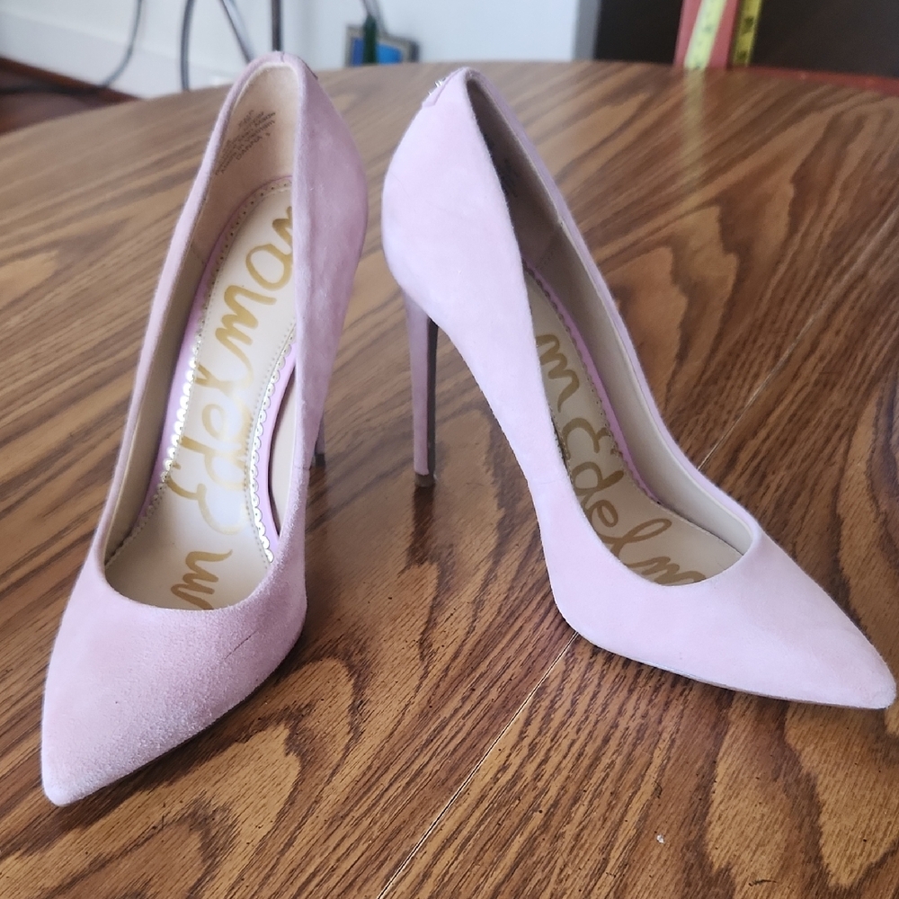 Sam Edelman Blush Pink Suede Heels
